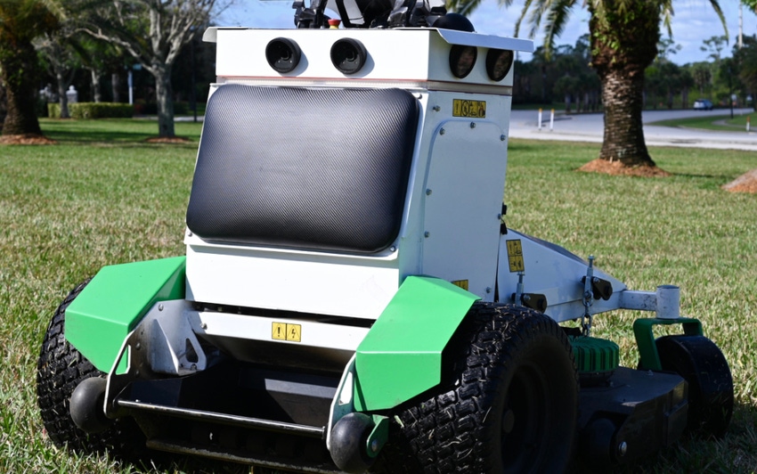 Image shows Scythe Robotics autonomous mower Scythe M.52