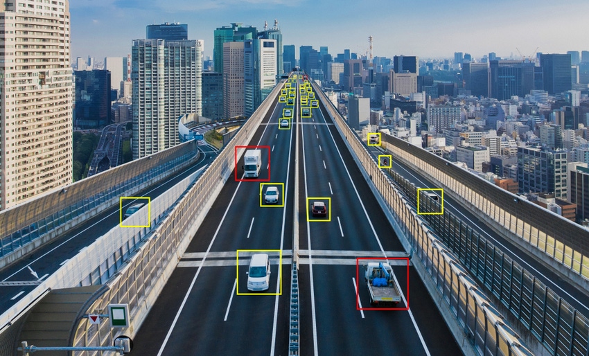 Digital rendering of a traffic monitoring system 