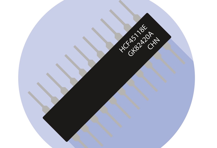 Vector image of a microcontroller