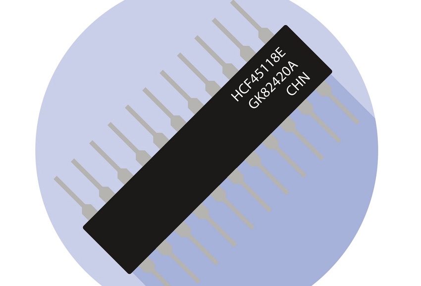 Vector image of a microcontroller Vector image of a microcontroller