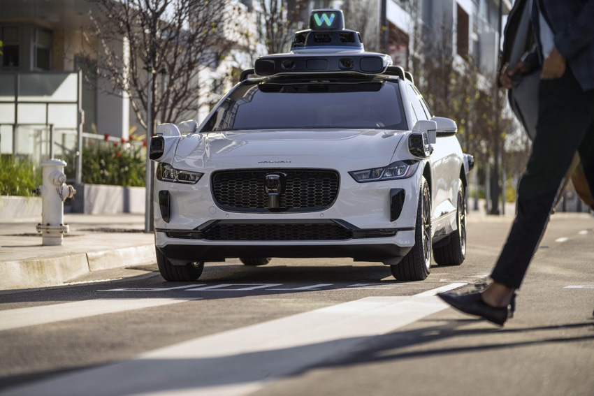 Image shows Waymo's self-driving robotaxi the IPACE 3