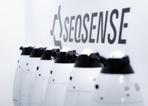 Image shows Seqsense autonomous security robots