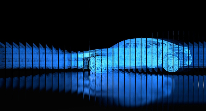 Image depicts an autonomous self driving car. Image depicts an autonomous self driving car.