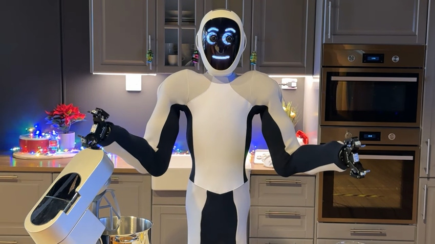 Eve humanoid robot cooks, cleans and guards homes