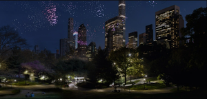 Drones light up the sky over central park