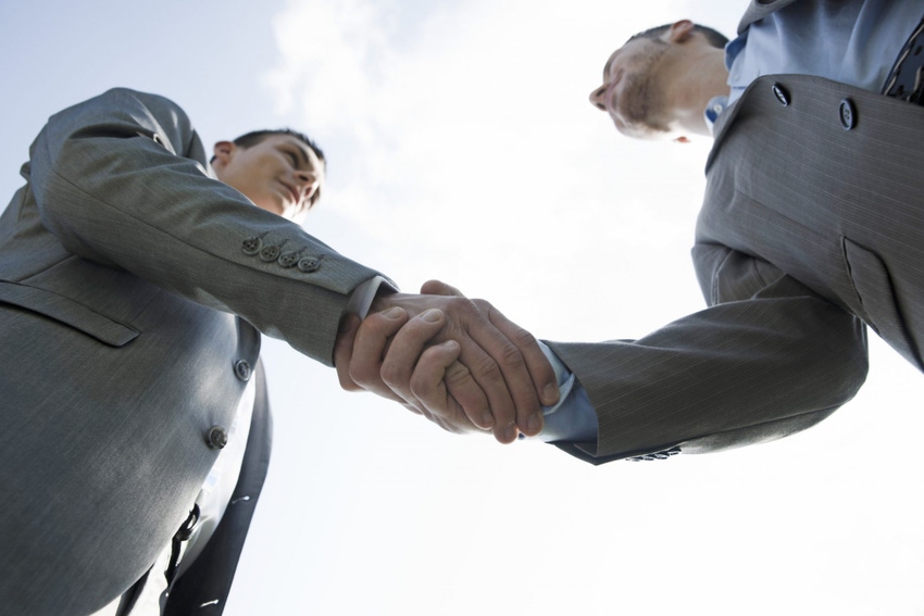 Two men shaking hands