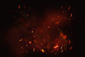 Image shows fire flame in black background