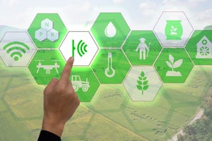 Conceptual image of IoT used for agriculture
