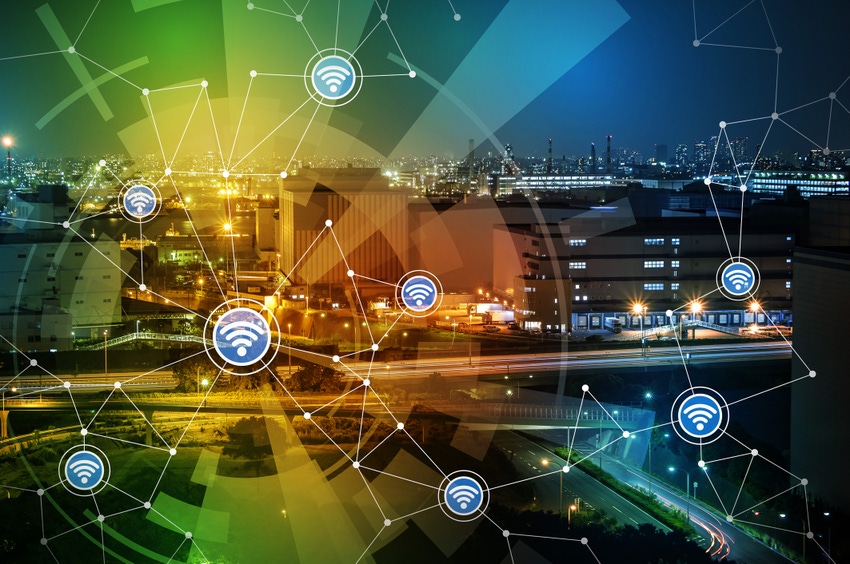 A manufacturing facility with its wireless communication network A manufacturing facility with its wireless communication network