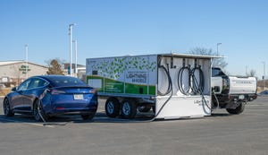 Lightning Mobile's EV charging station on-site at Dallas Fort Worth International