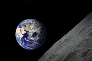 The Earth as seen from the moon