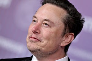 A close-up of Elon Musk
