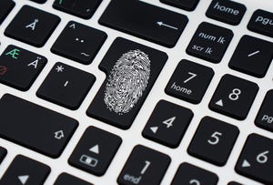 Image of fingerprint on keyboard