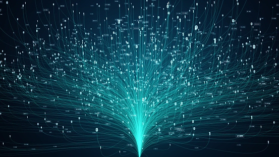 Image shows technology artificial intelligence (AI) and internet of things IOT network animation concept.