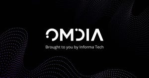 Omdia logo in white on a black background