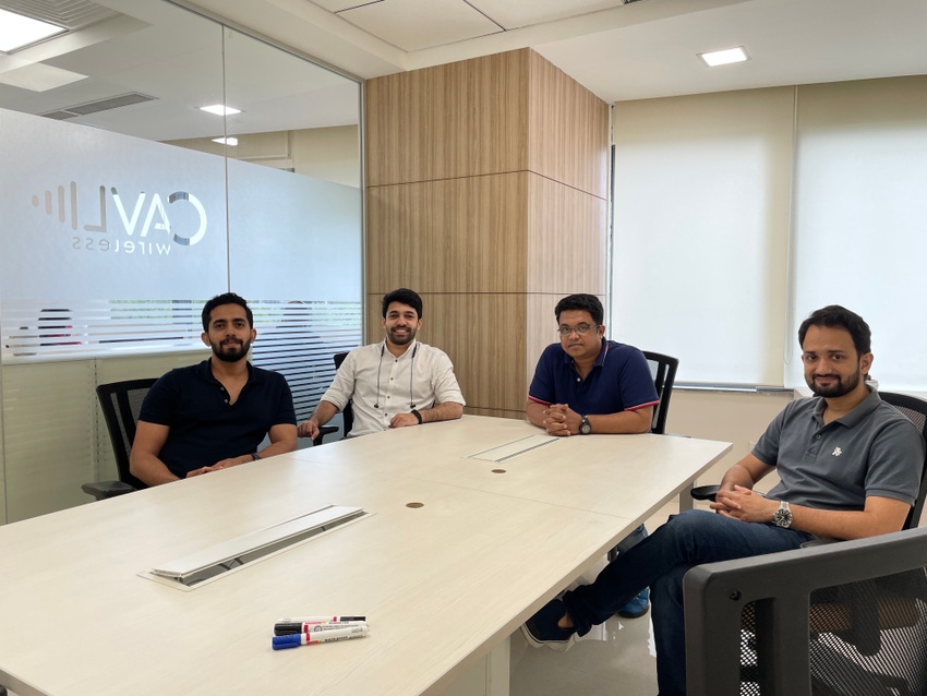 Cavli Wireless founding team. Left to Right: Tarun George, Ajit Thomas, John Mathew and Akhil Zeeb