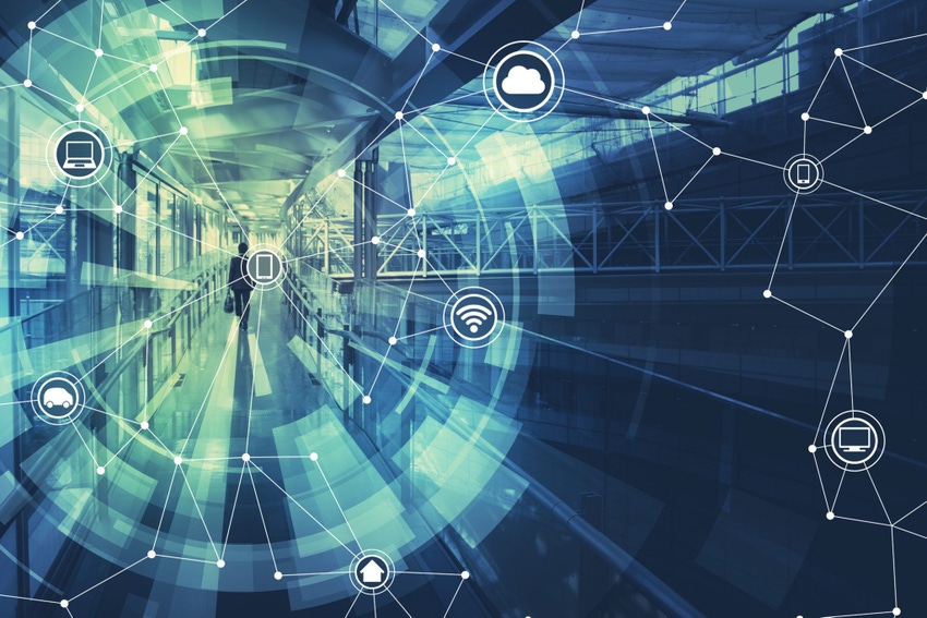 Image shows wireless communication network abstract image visual, internet of things Image shows wireless communication network abstract image visual, internet of things