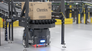 Image shows Berkshire Grey unveiled its new AI-powered BG FLEX mobile robot
