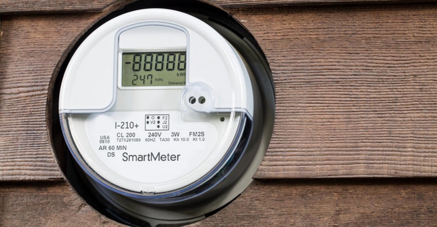 Image shows a smart meter.
