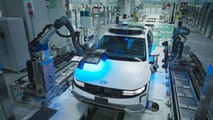 A Motional Ioniq 5 robotaxi being manufactured