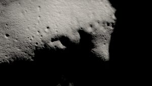 Shadows on the moon's south pole