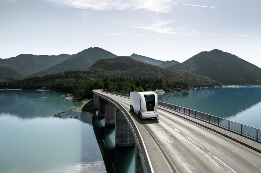 Image shows Einride's Pod Truck Image shows Einride's Pod Truck