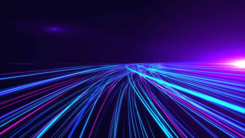 Image shows high Speed lights Tunnel motion trails