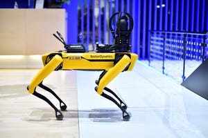 An updated version of Boston Dynamics' robot dog Spot is being used