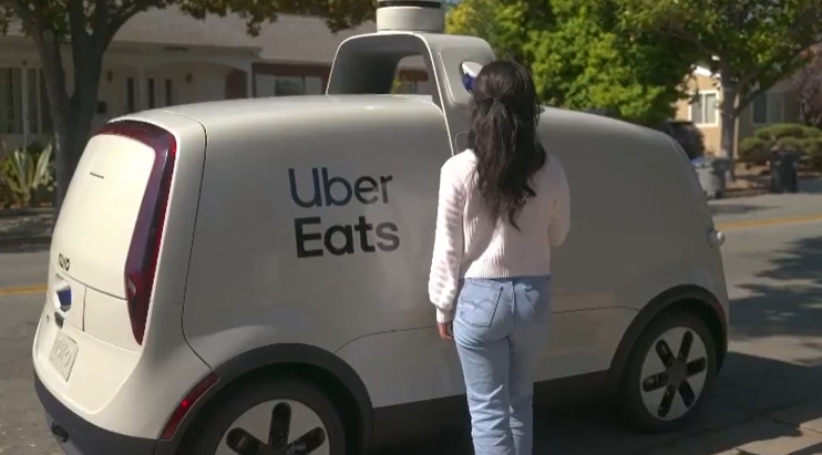 Image shows Uber Eats driverless deliveries with Nuro partnership Image shows Uber Eats driverless deliveries with Nuro partnership