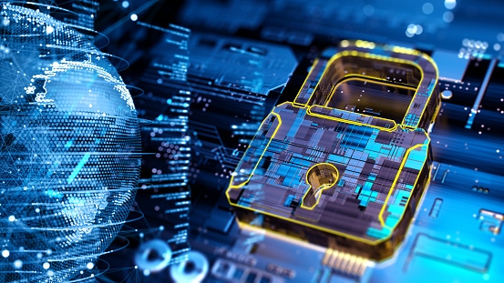 Image shows a digital background depicting innovative technologies in security systems, Image shows a digital background depicting innovative technologies in security systems,