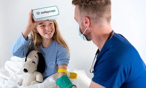 Smileyscope provides positive visual stimuli to children during procedures via a VR headset