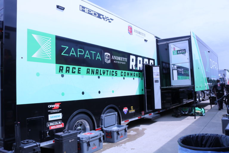 A Zapata AI/Andretti branded truck