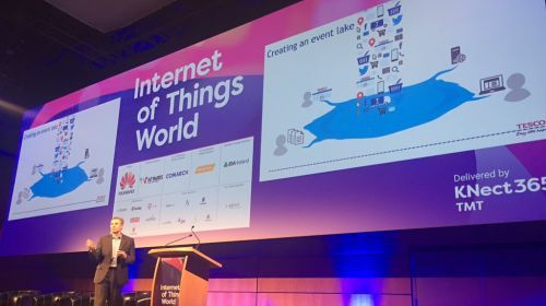 Image of keynote address from IoT World Europe 2016