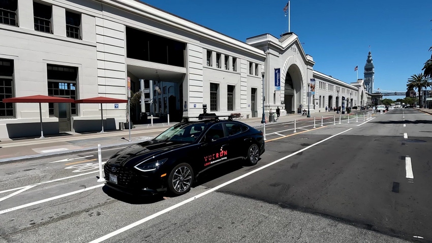 Image shows Vueron California LiDAR only autonomous vehicle