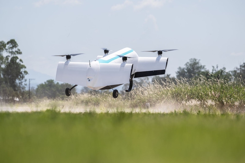 Moya Aero’s eVTOL cargo drone taking its first flight. 
