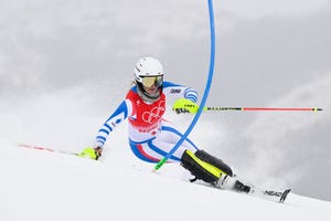 Image shows Alpine Skiing - Winter Olympics Day 13