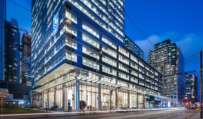 Cisco's Toronto headquarters uses its Digital Ceiling platform. Cisco's Toronto headquarters uses its Digital Ceiling platform.