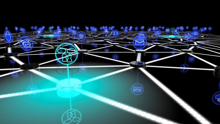 Image shows the Internet of Things social network. Image shows the Internet of Things social network.