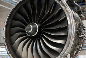 A Rolls-Royce Trent jet engine