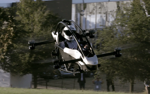 Tomasz Patan, Jetson co-founder and chief technology officer flies the Jetson One eVTOL for the first time in the U.S.