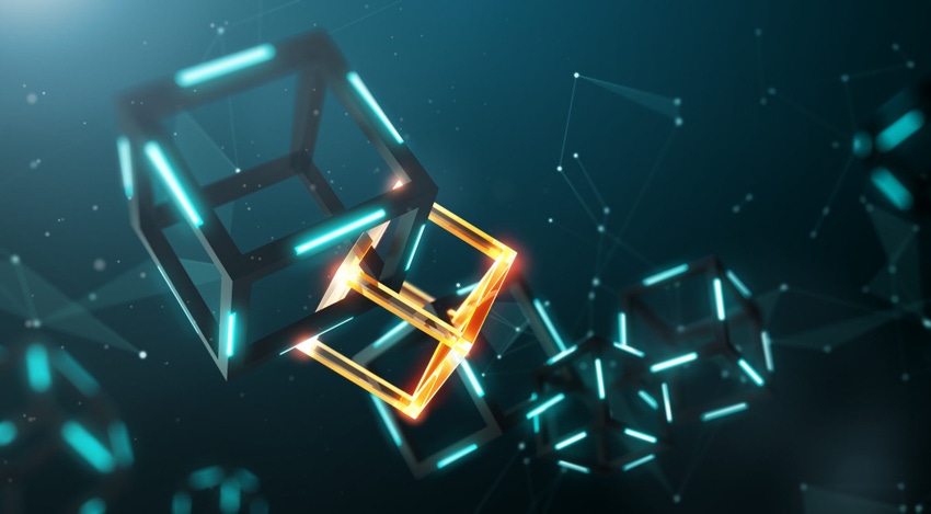 Illustration depicting blockchain-enabled security Illustration depicting blockchain-enabled security