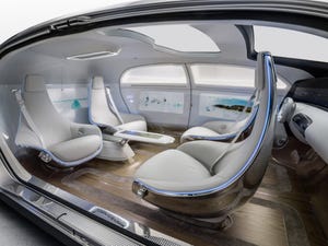 Interior view of Mercedes-Benz F 015 Luxury in Motion