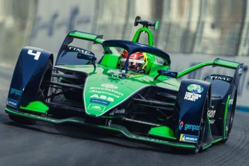 Image shows an Envision Group's Formula E racing car