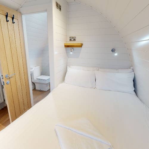 King size bed in master bedroom