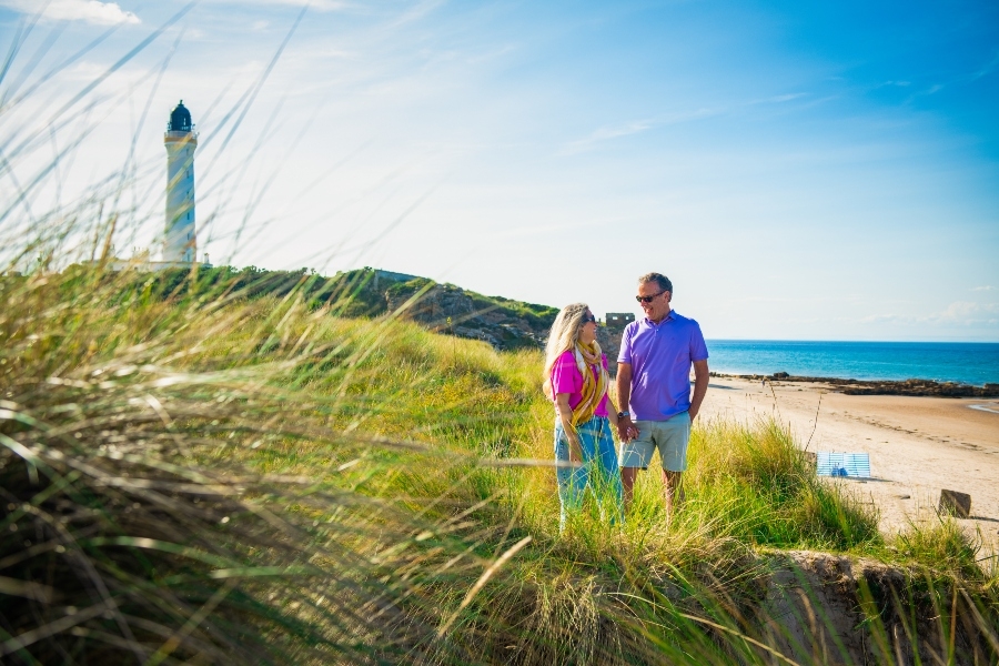 Couple on Lossiemouth Beach