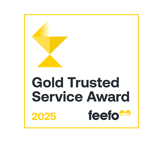 Gold Trusted Service Award for Feefo reviews