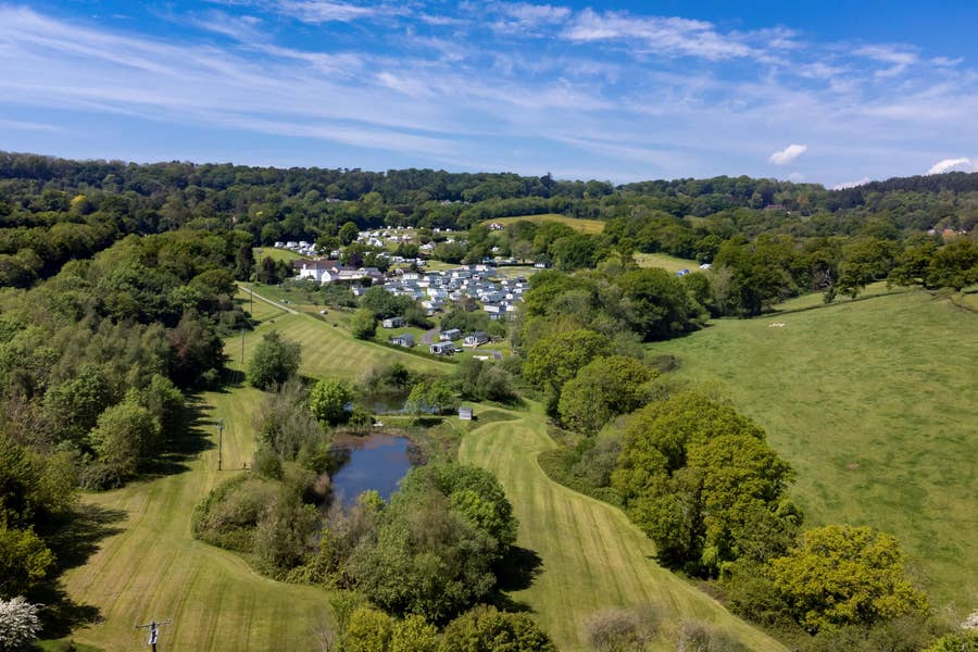 Aerial shot of Wood Farm