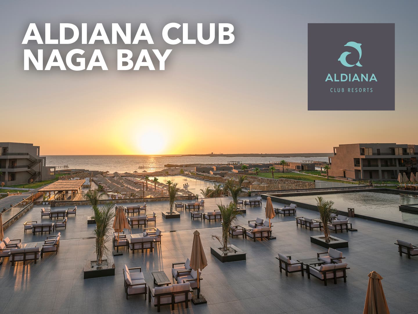 Sonnenuntergang im Aldiana Naga Bay, Ägypten