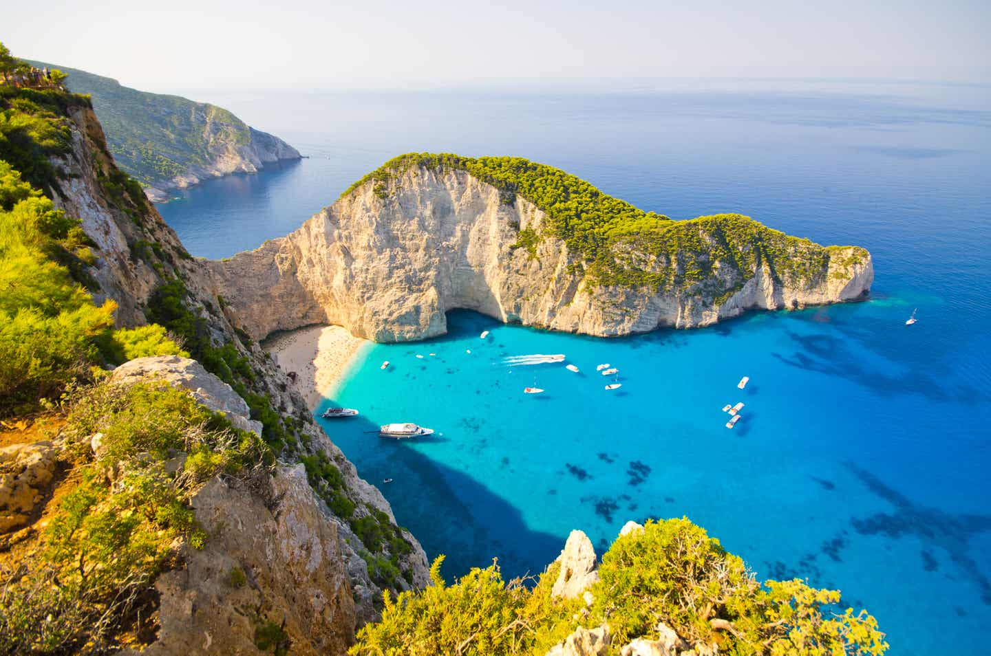 Strand mit Felsen, Zakynthos, Griechenland
