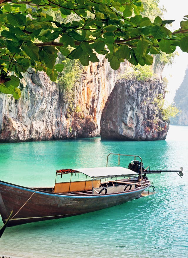 Thaïlande Baie en Thaïlande avec bateau